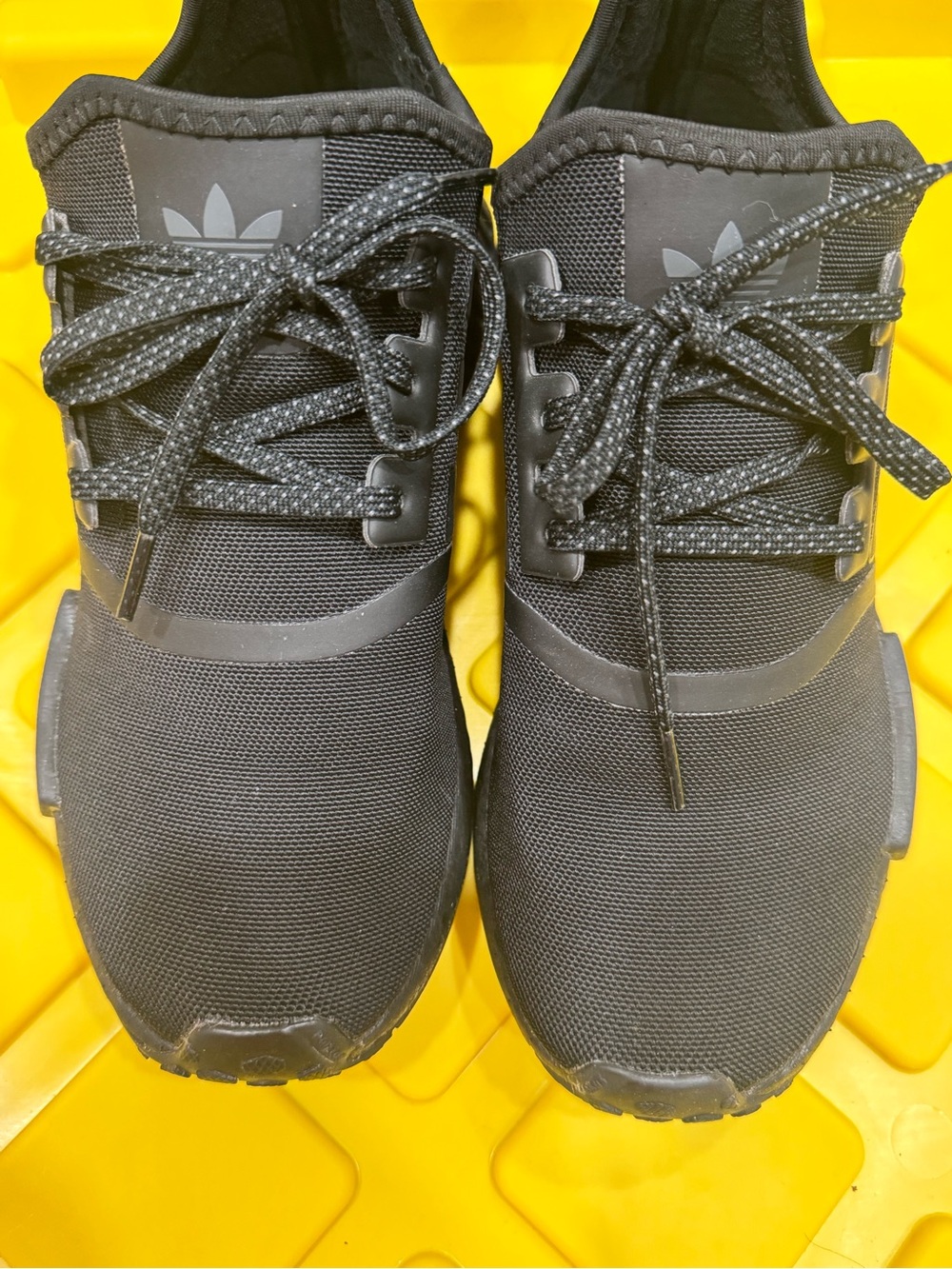 adidas Black Low-Top Knit Lace-Up Sneakers